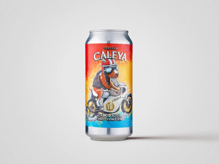 DDH Double IPA de Caleya, intensa y pensada para amantes del lúpulo. Una cerveza con carácter, más aromática y potente, ideal para quienes disfrutan de las IPAs con cuerpo y personalidad